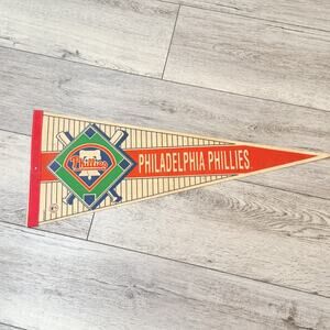 Vintage Philadelphia Phillies Baseball Wool Felt Souvenir Pennant 30" Early Logo